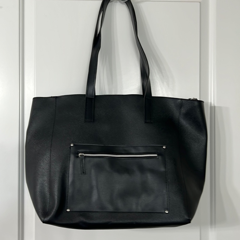 Vegan leather tote